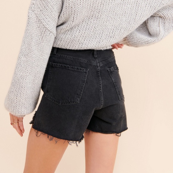 AGOLDE Dee Vintage High-Rise Jean Shorts | Black Wash | Multiple Sizes - Picture 5 of 8